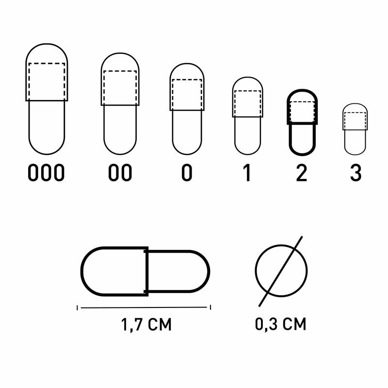 Extrakt Manufaktur getrennte Leerkapseln Größe 2 aus HPMC