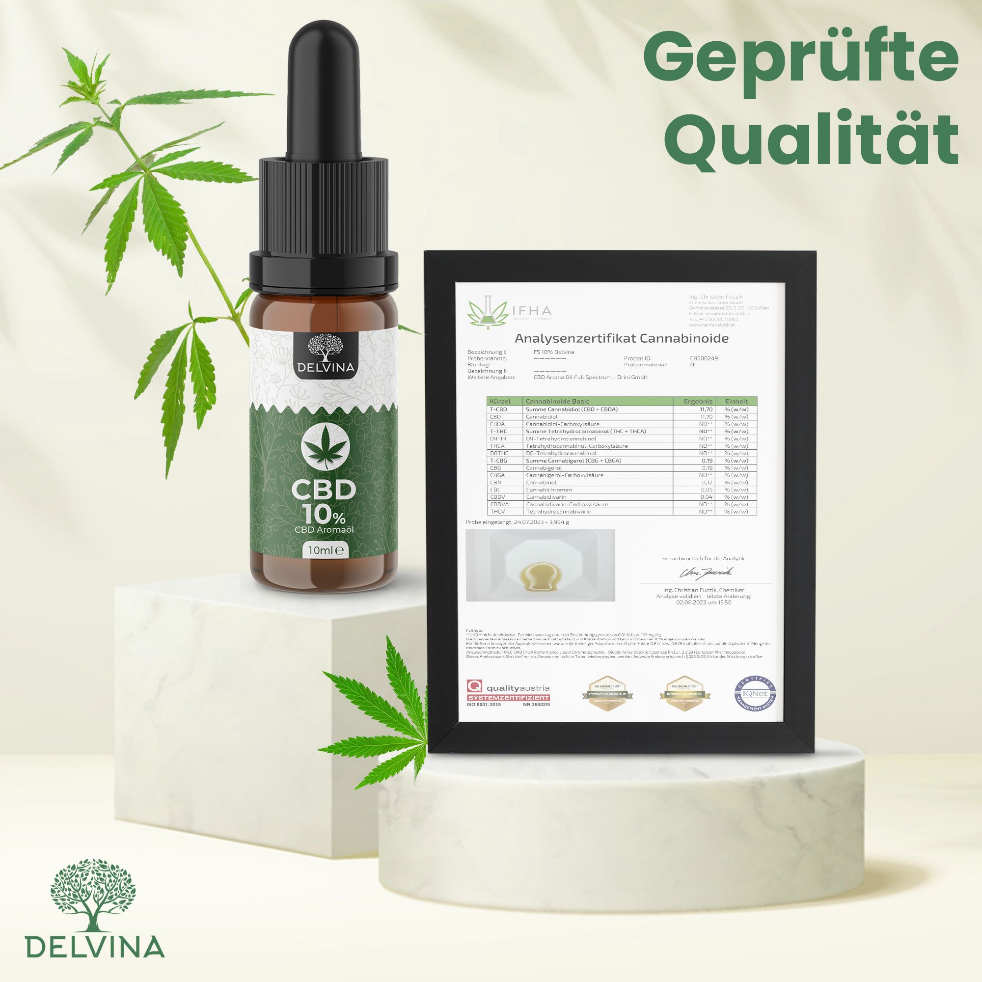 Delvina CBD Öl 10% Vollspektrum