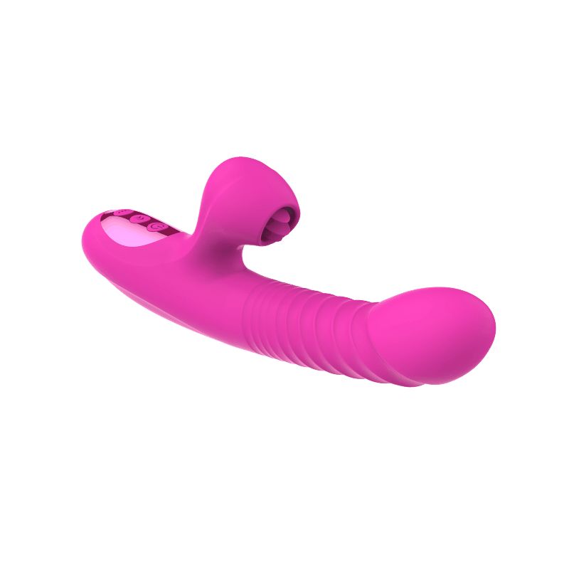 Miriam Pink - Stoßender Vibrator mit Zunge