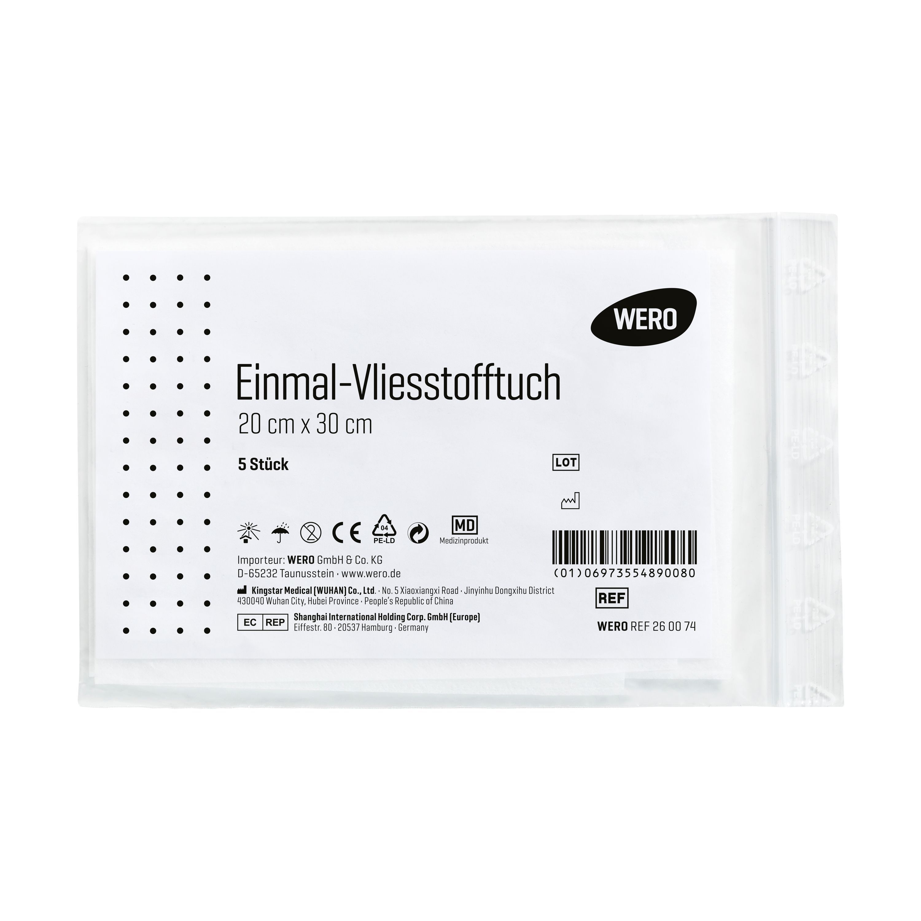 Wero Einmal-Vliesstofftuch für DIN 13157 / 13169 5 St