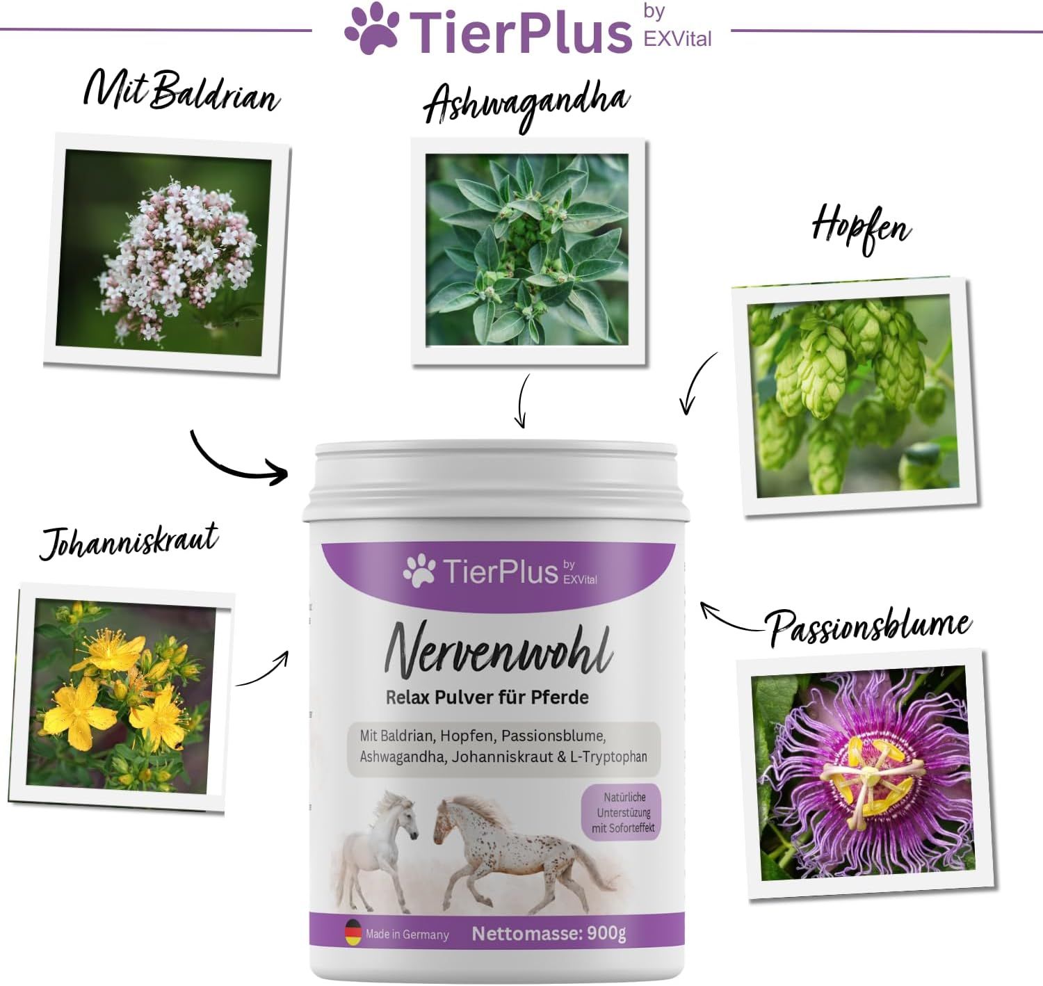 TierPlus® Nervenwohl Relax Pulver für Pferde