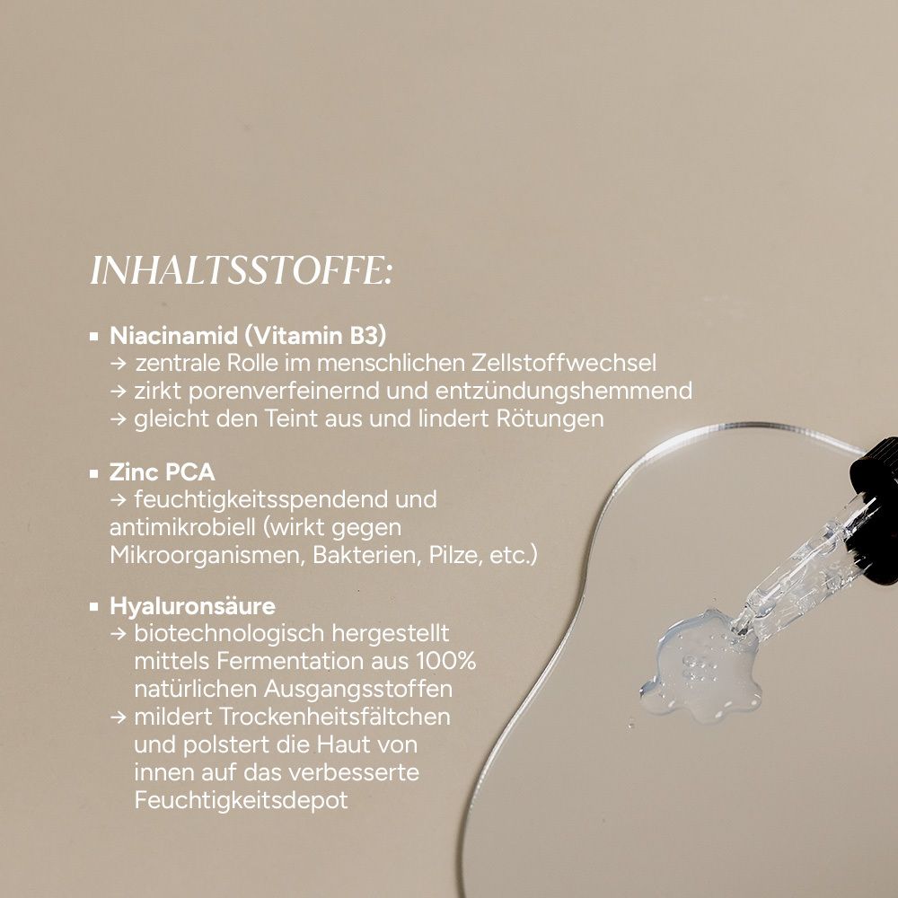 JUNGLÜCK Niacinamid Serum - Well Aging, gegen unreine Haut & Rötungen