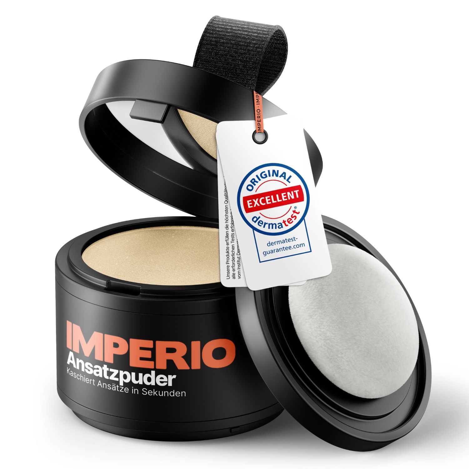 IMPERIO® Ansatzpuder - kaschiert herauswachsende Ansätze & kahle Stellen im Haar