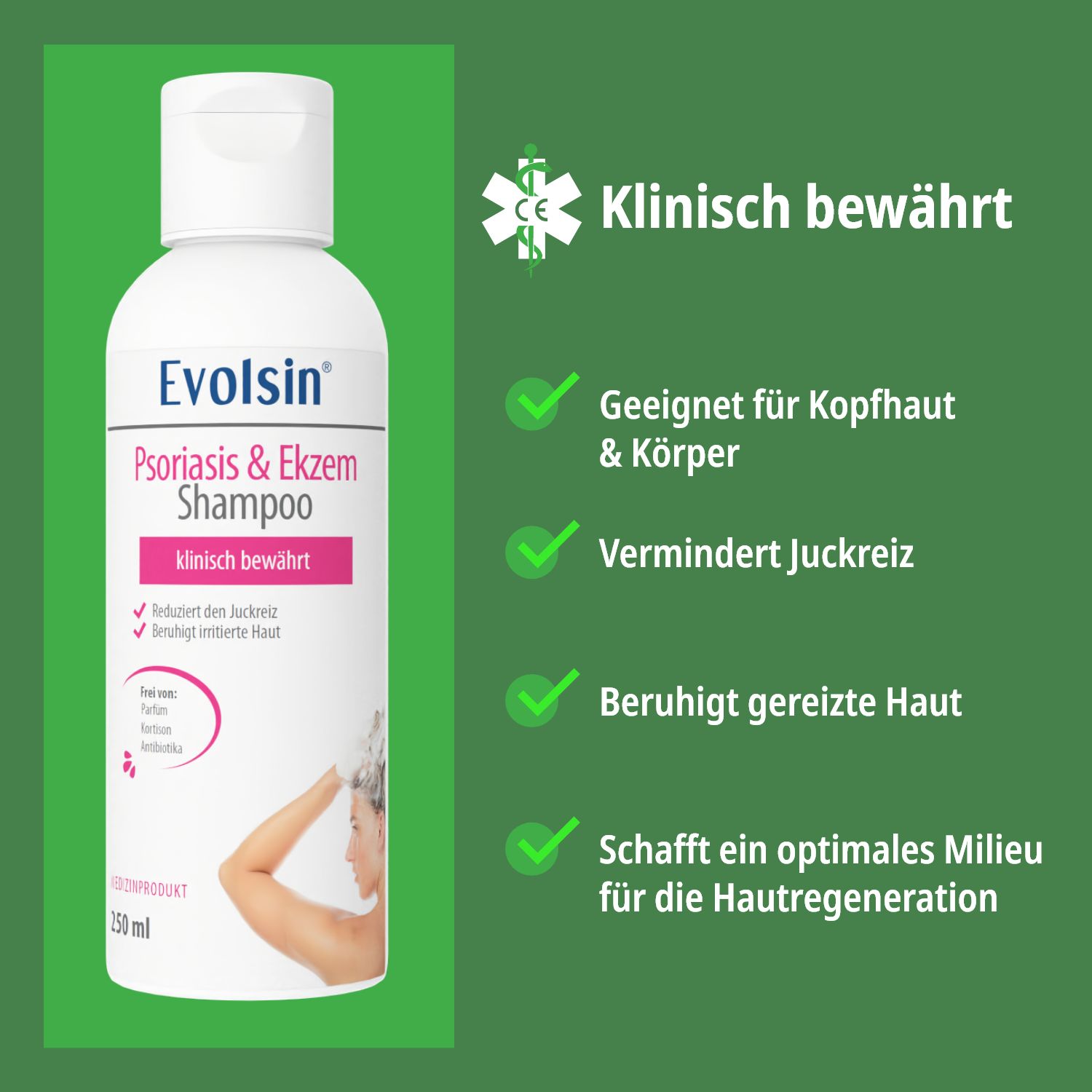 Evolsin® Psoriasis Bundle mit Balsam +  Shampoo - zur Pflege von Haut und Kopfhaut
