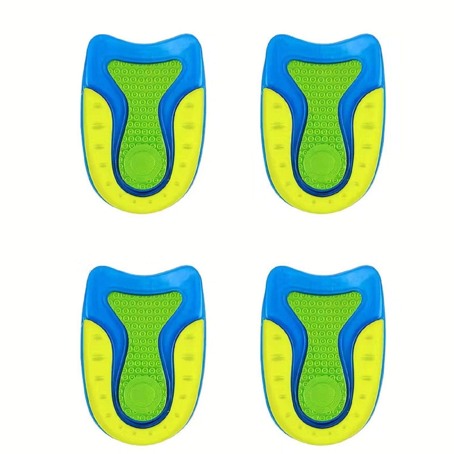 COOL-i Silikon Fersenkissen, Weiche Gel-Polster, stoßdämpfend & zuschneidbar für Ferse,4 Stück 1 Pc Einlegesohlen
