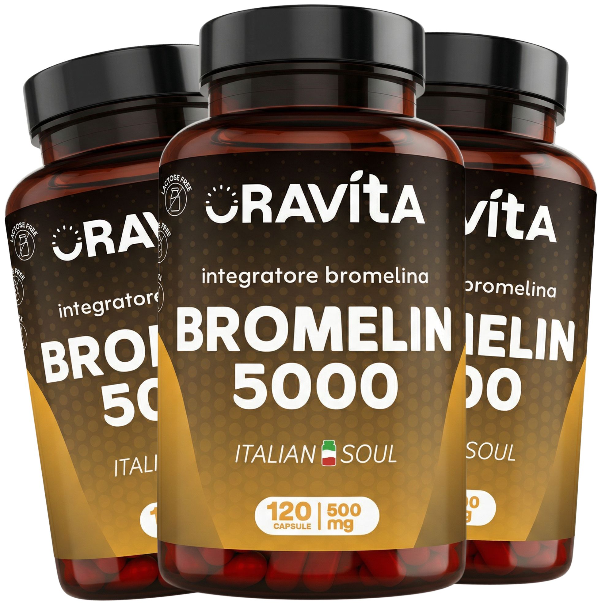 Oravita Bromelin 5000 GDU Bromelina Forte Drenante - 360 Capsule