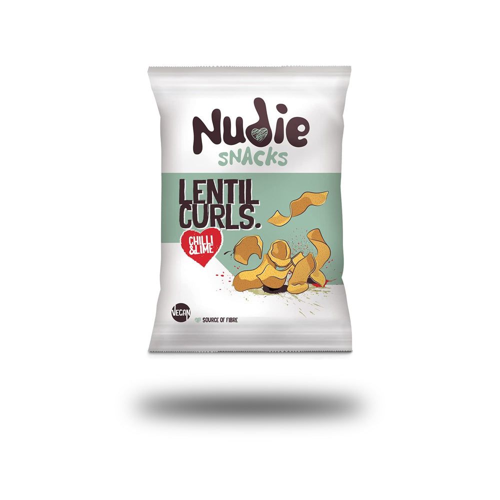 Nudie Snacks - Linsen Kringel Chips - Chili & Limette