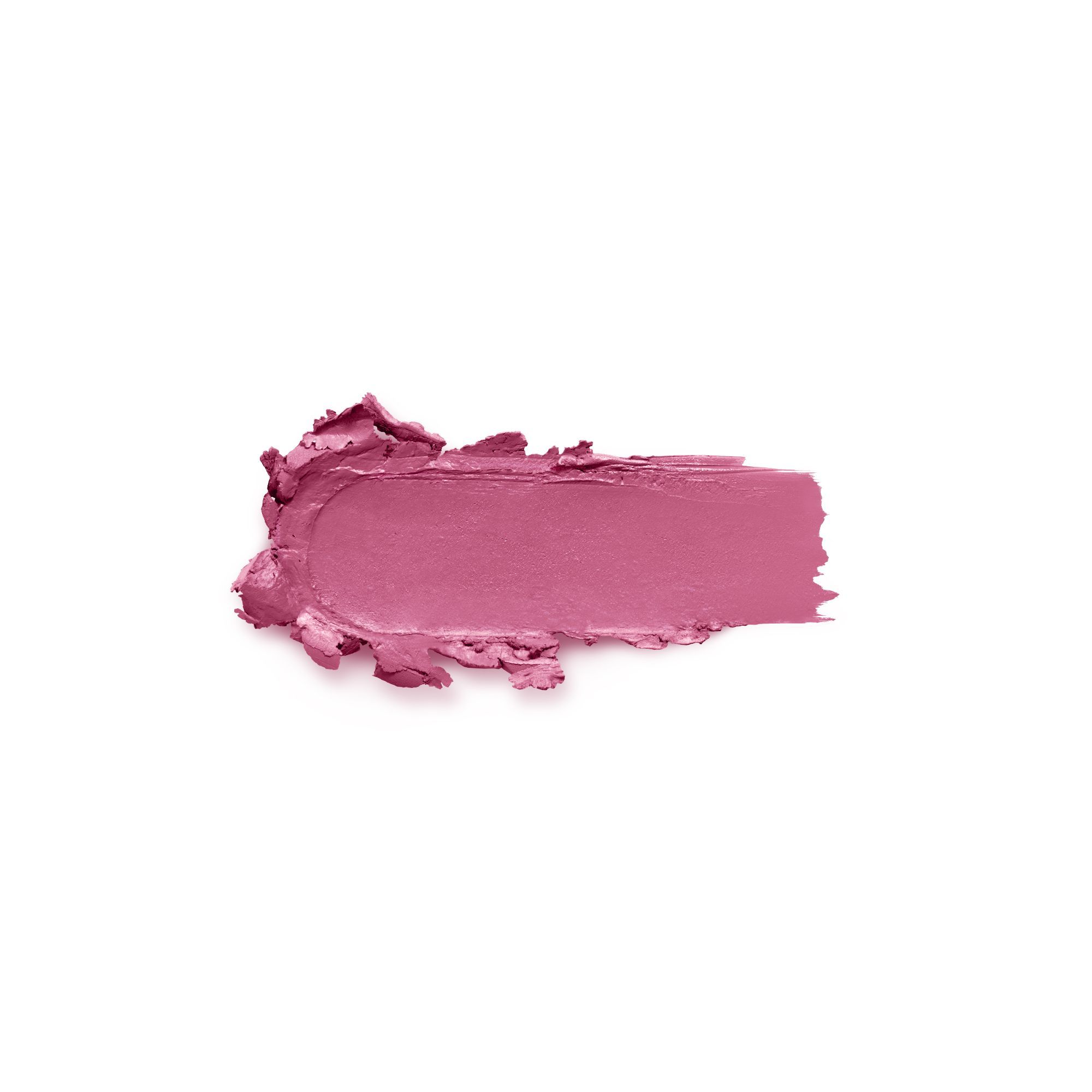 Lippenstift-Abstrich in Tender Plum. Die Textur ist cremig und die Farbe ist ein dunkles Rosa.