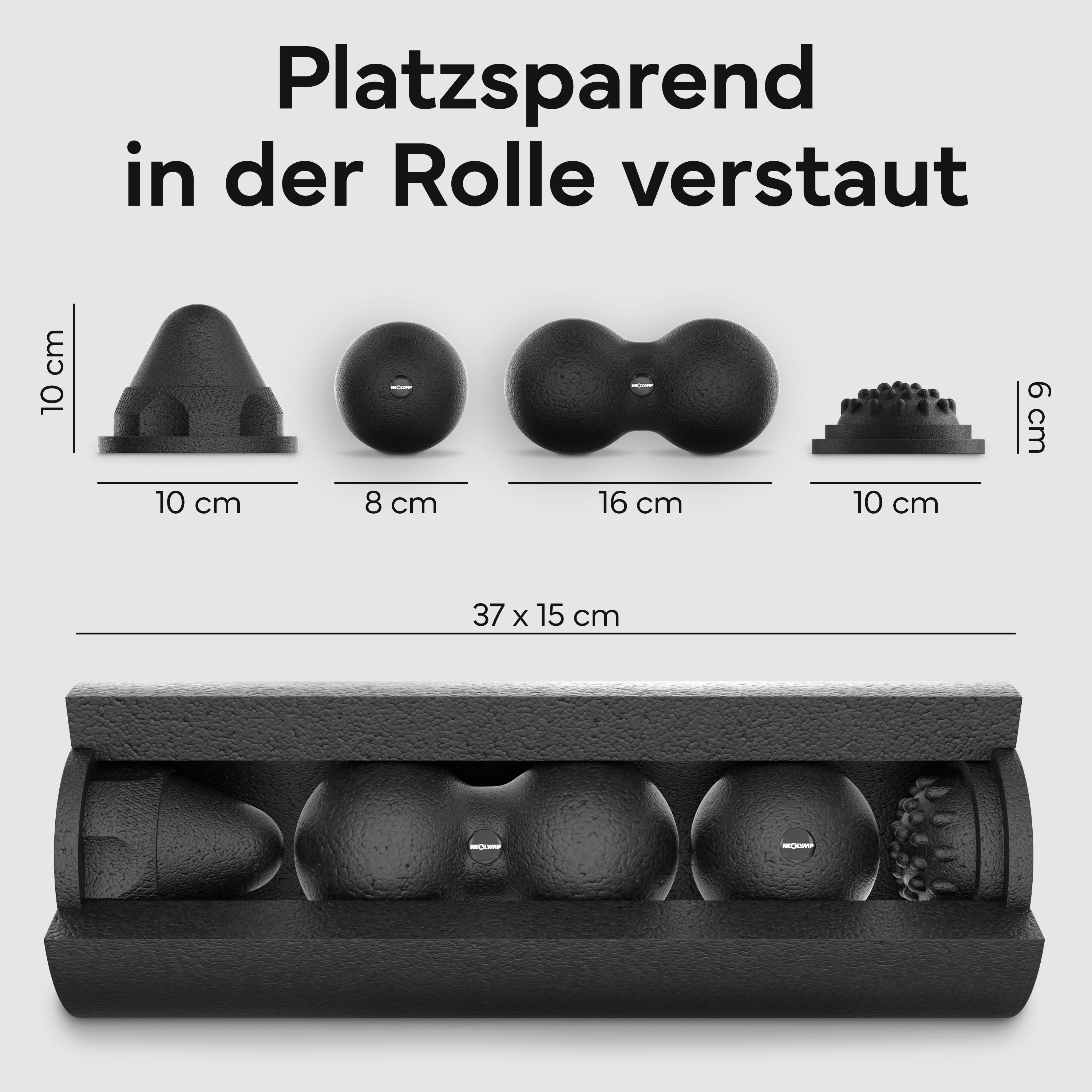 NEOLYMP 5 in 1 Faszienrolle Set