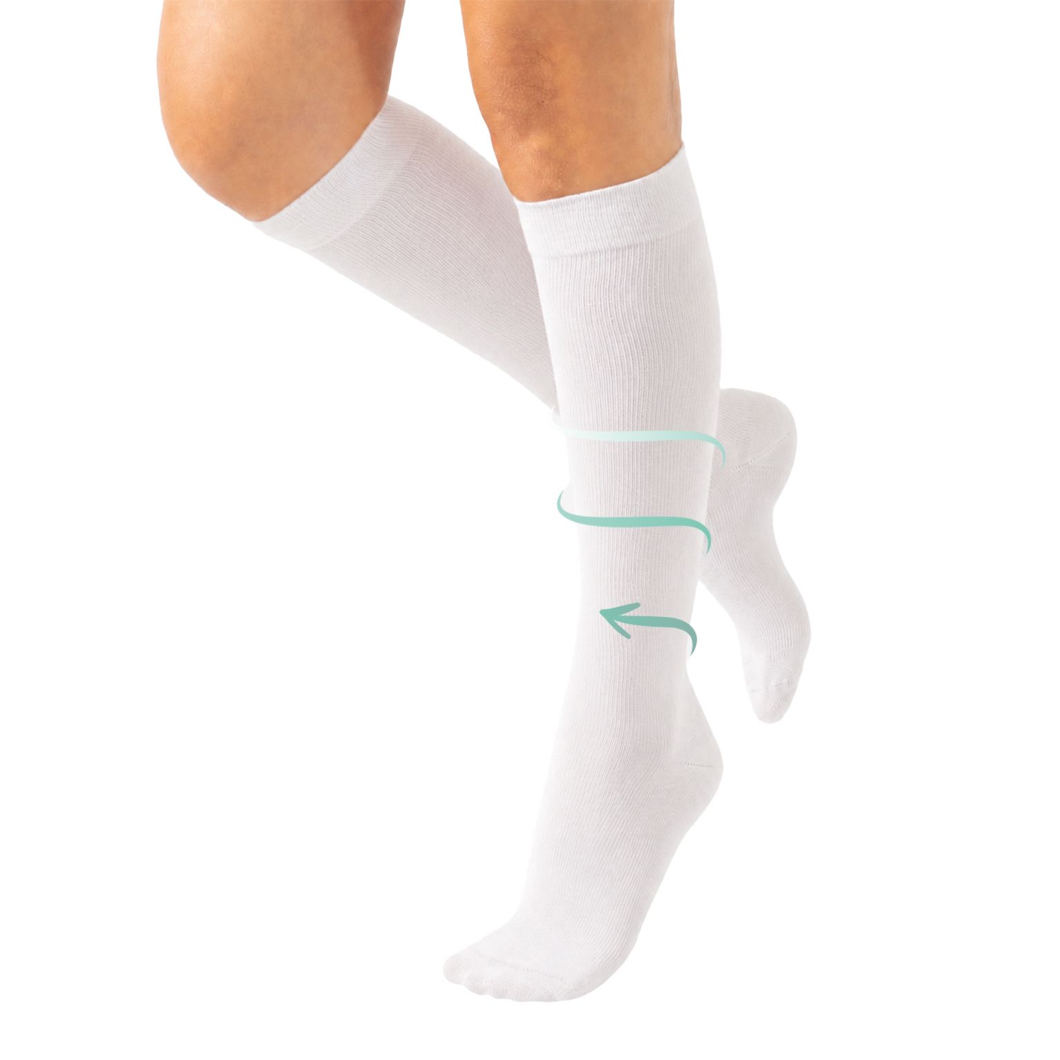 CALZITALY Unisex Kniestrümpfe aus Baumwolle Abgestufter Kompression 14-16 mm/Hg Made in Italy