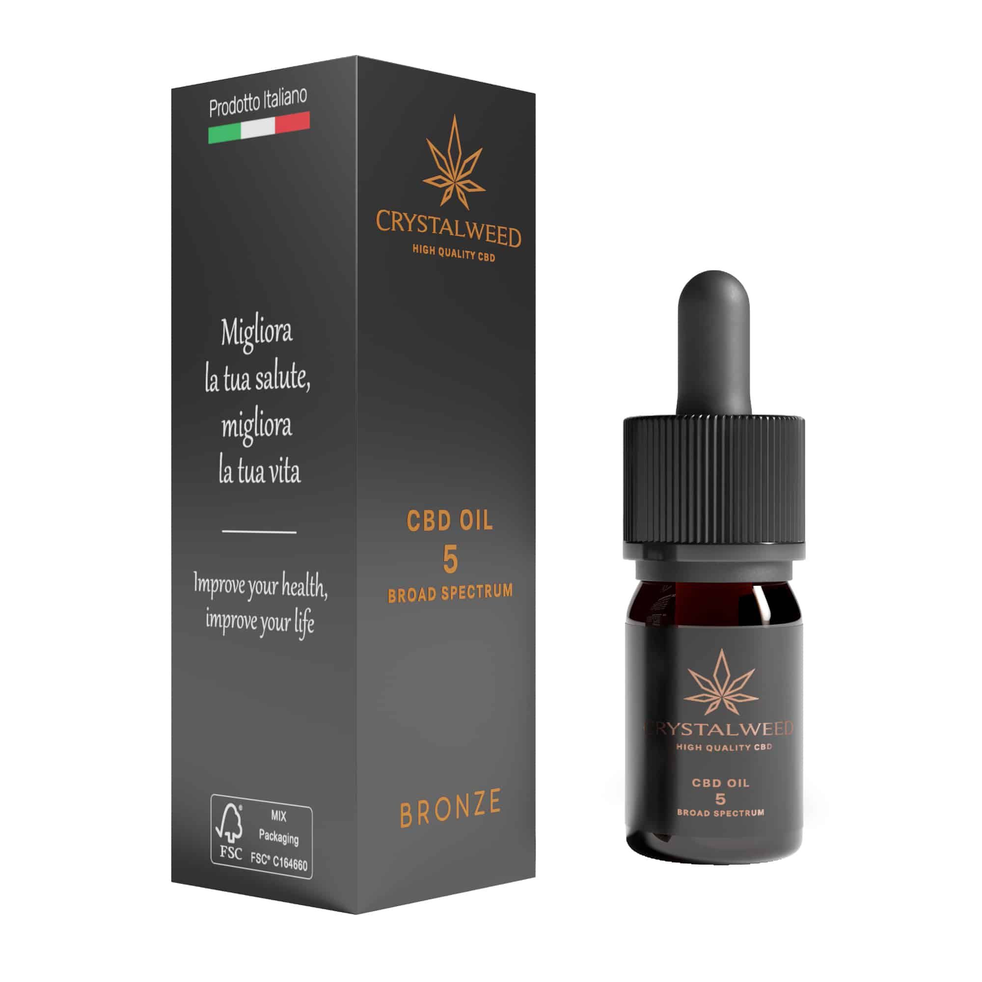 Crystalweed - Olio di CBD 5% Broad spectrum