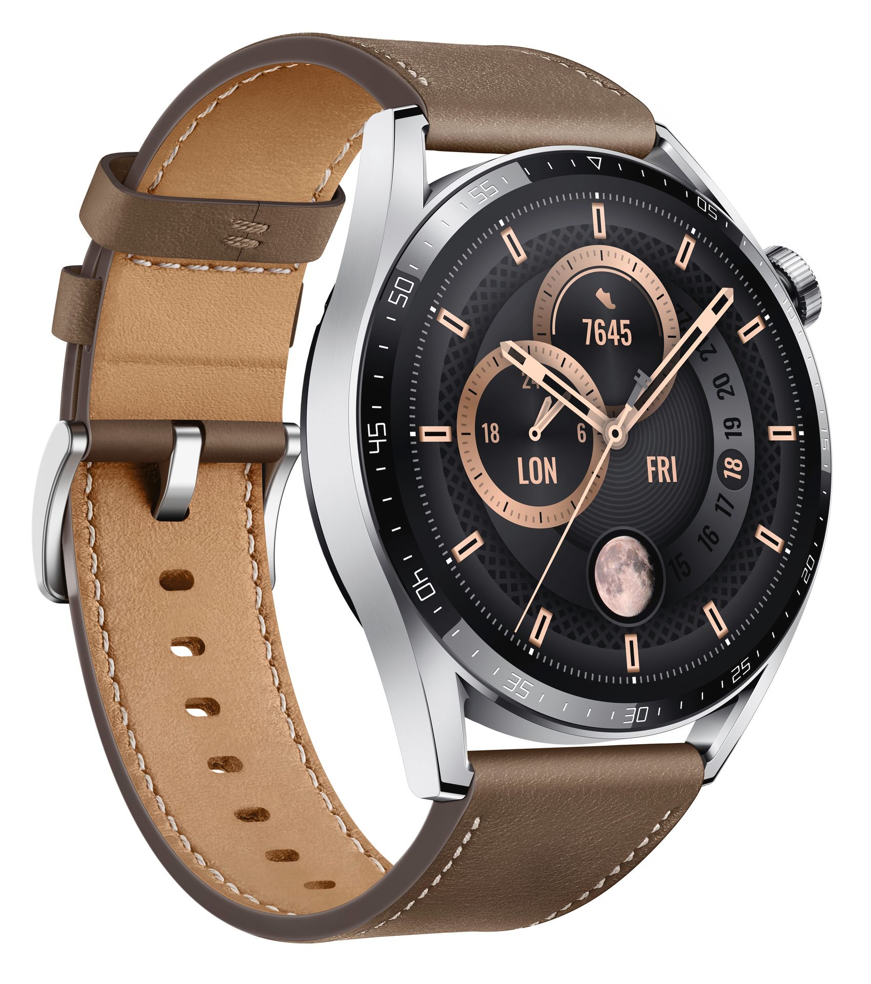 Huawei Watch GT3 46mm Stainless Steel Leder 1,43 Zoll Smartwatch Fitnesstracker