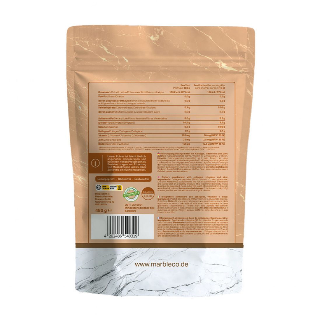 marble© Collagen Pro Neutral – mit Vitamin C, Zink & Biotin - Sparset