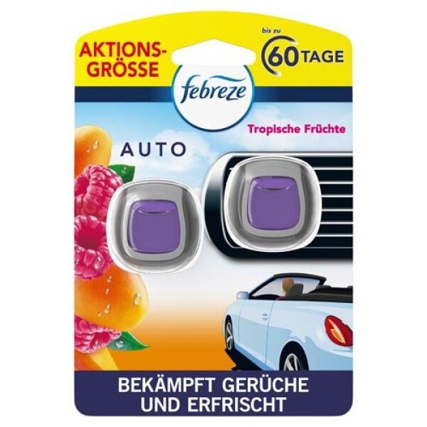 Febreze Auto Lufterfrischer Auto Clip Starterset Tropische Früchte 4 ml -  SHOP APOTHEKE