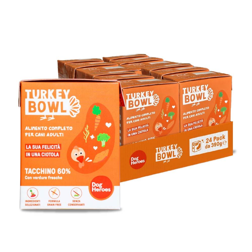 Dog Heroes Turkey bowl Multipack 24x390g