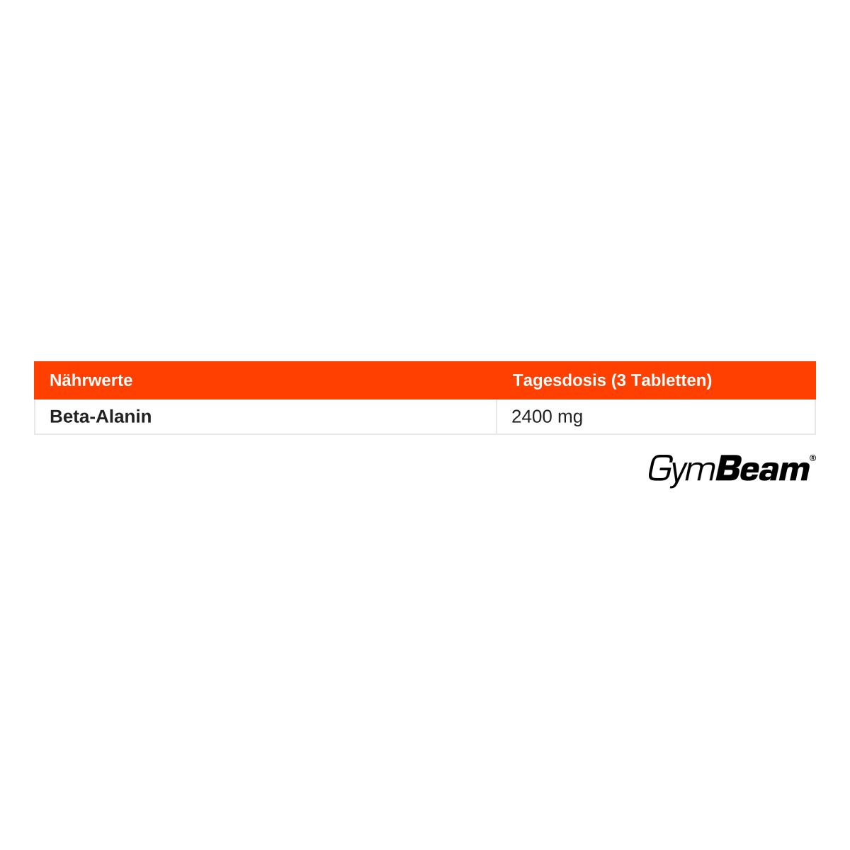 GymBeam Beta Alanin Tabletten ohne Geschmack