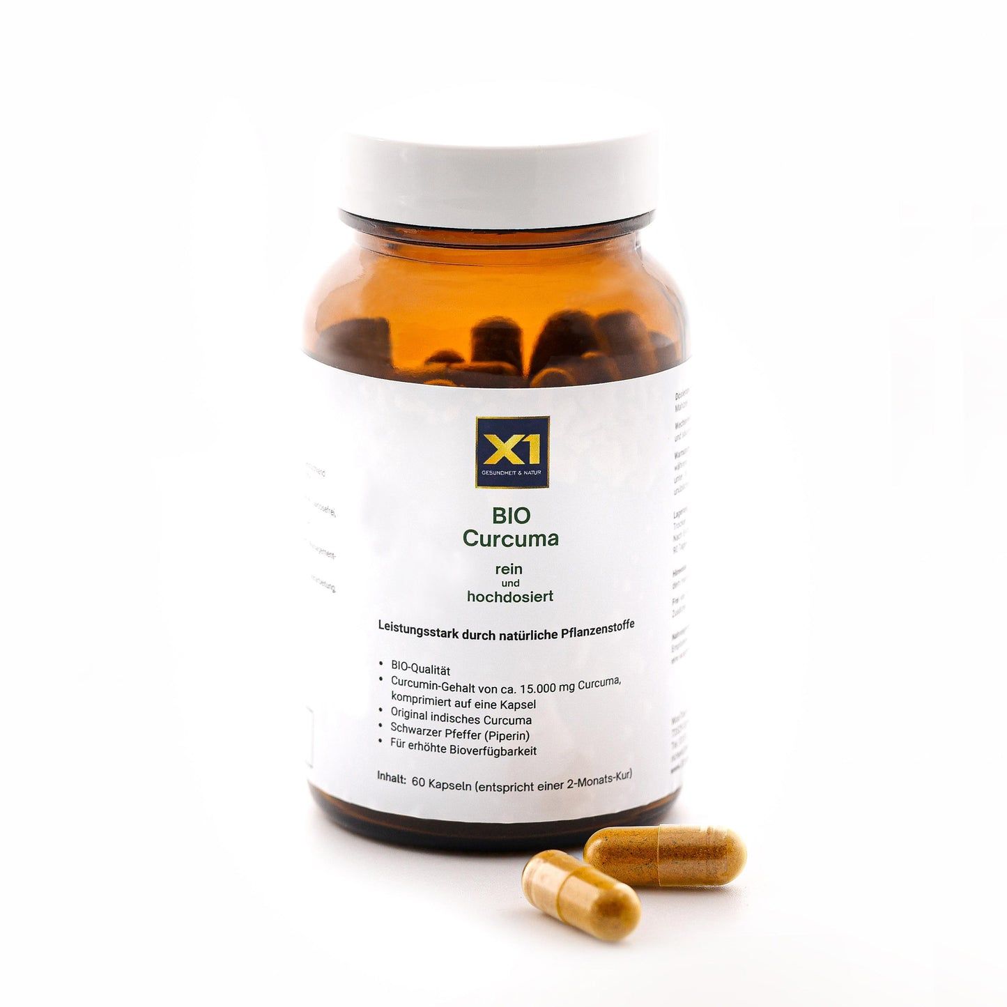 X1 Bio Curcuma rein und hochdosiert 60 St