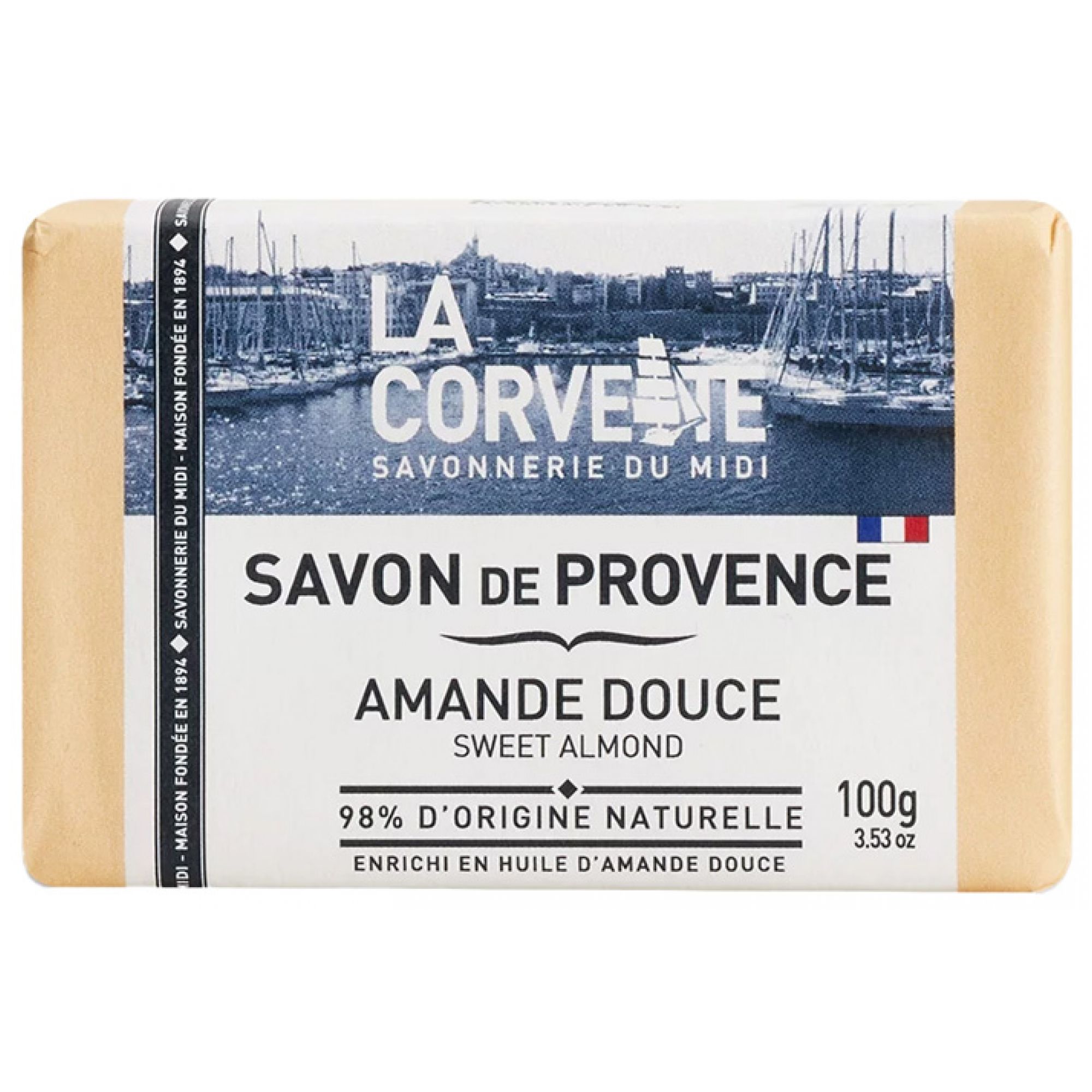 La Corvette Provence Seife Süßmandel 5,5x8x2,5 cm