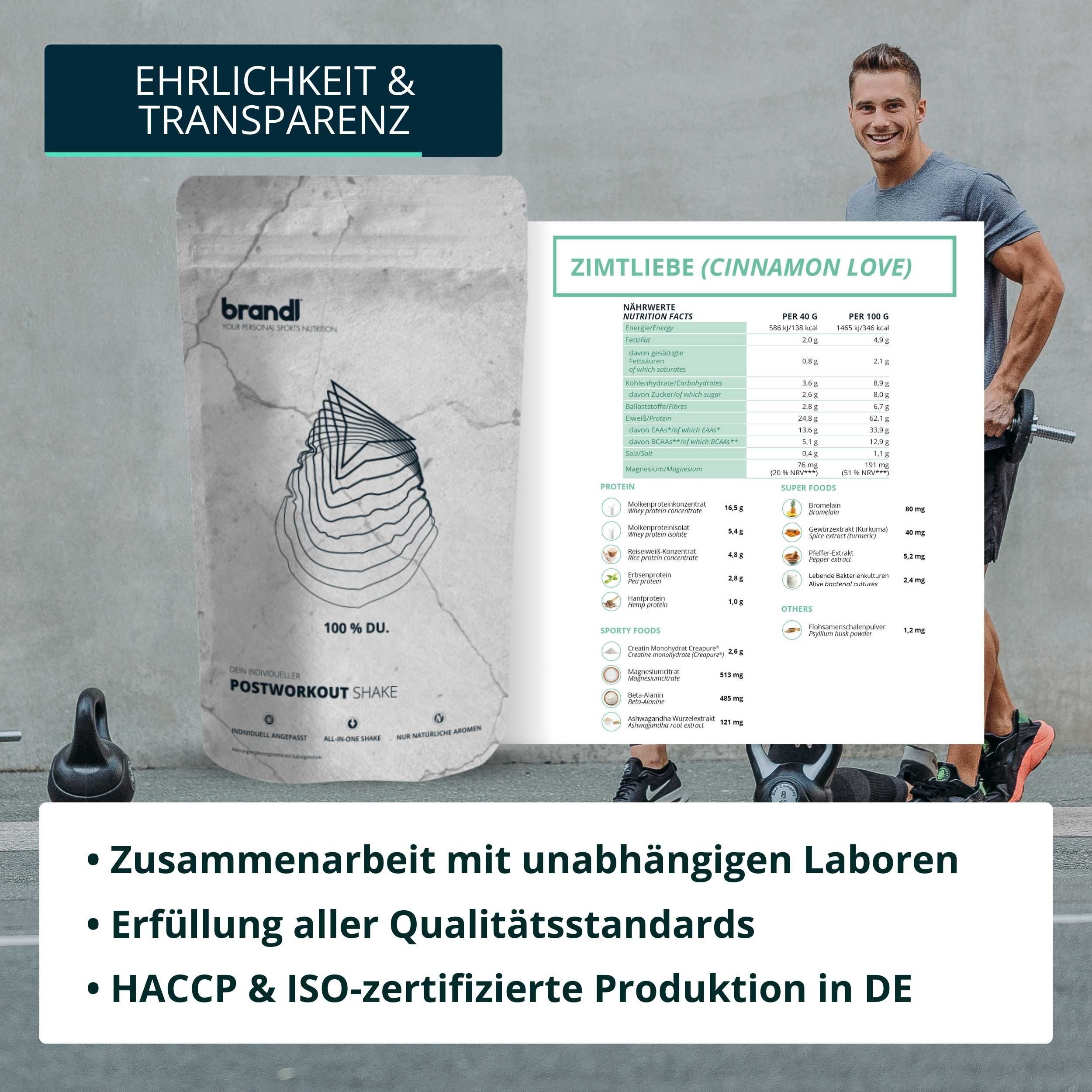brandl® Protein-Pulver All-in-One nach dem Training | 5K-Protein-Mix