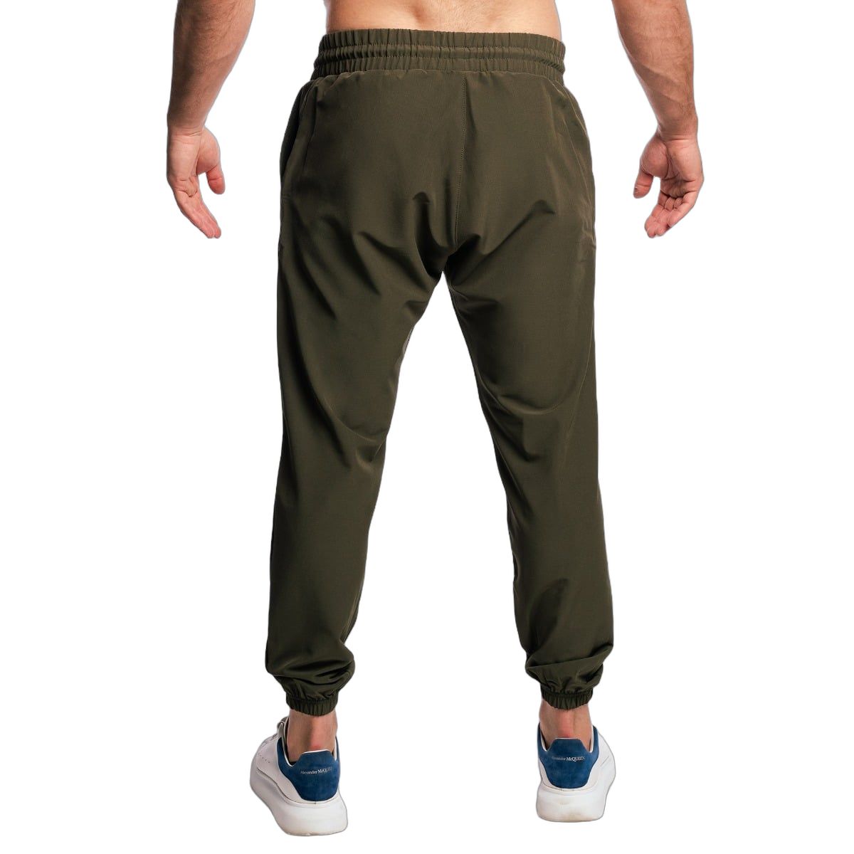 GymBeam Hose Herren regular Jogger mit Kordelzug Olive ARC
