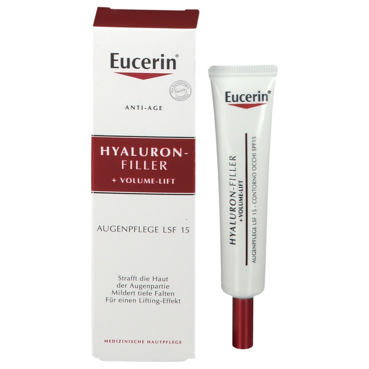 Eucerin Hyaluron-Filler Augenpflege – Feuchtigkeitsspendende Augencreme mindert Fältchen