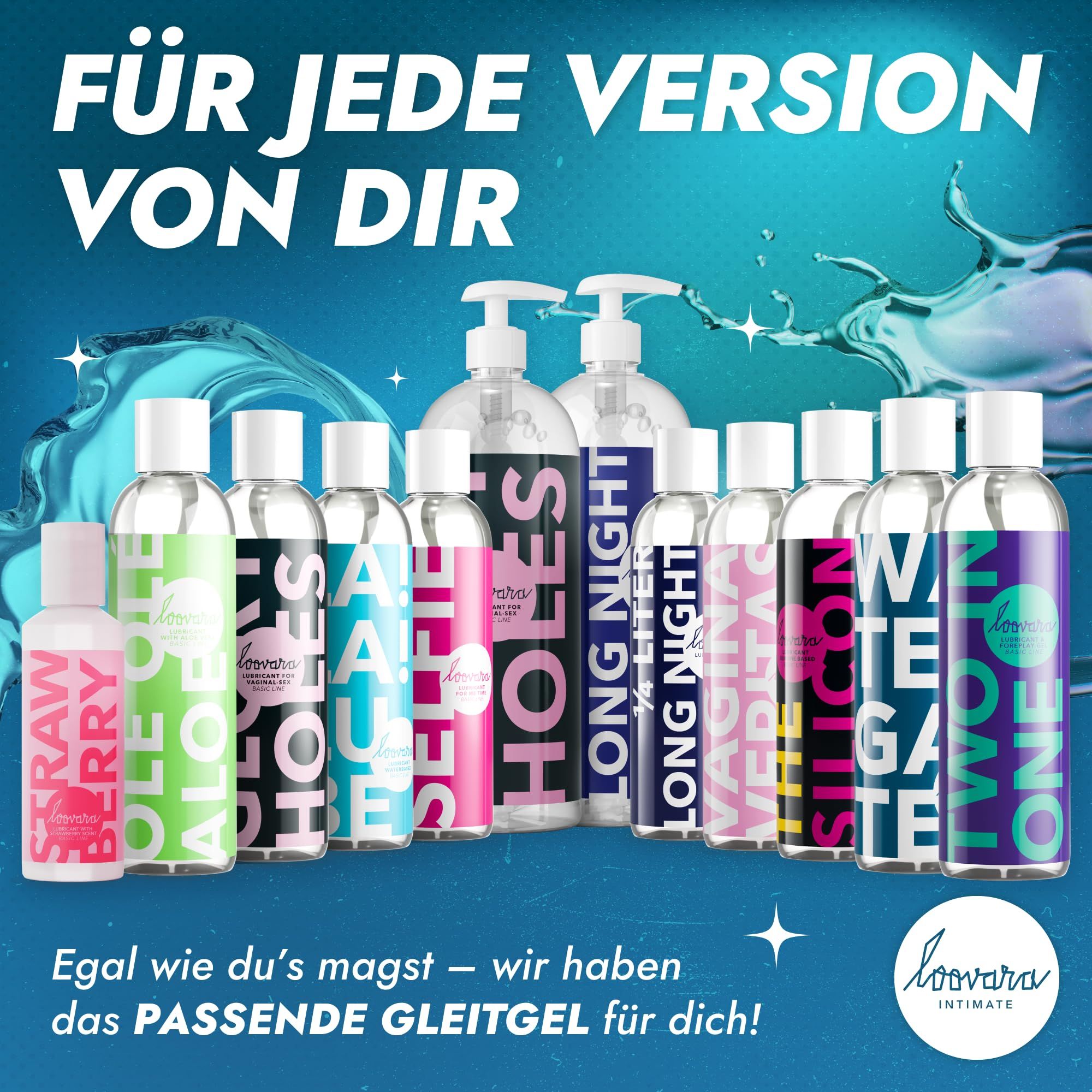 Gleitgel mit Aloe Vera, kondomgeeignet, dermatologisch getestet.