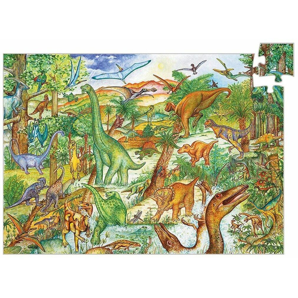 djeco Puzzle Dinosaurier 100 Teile