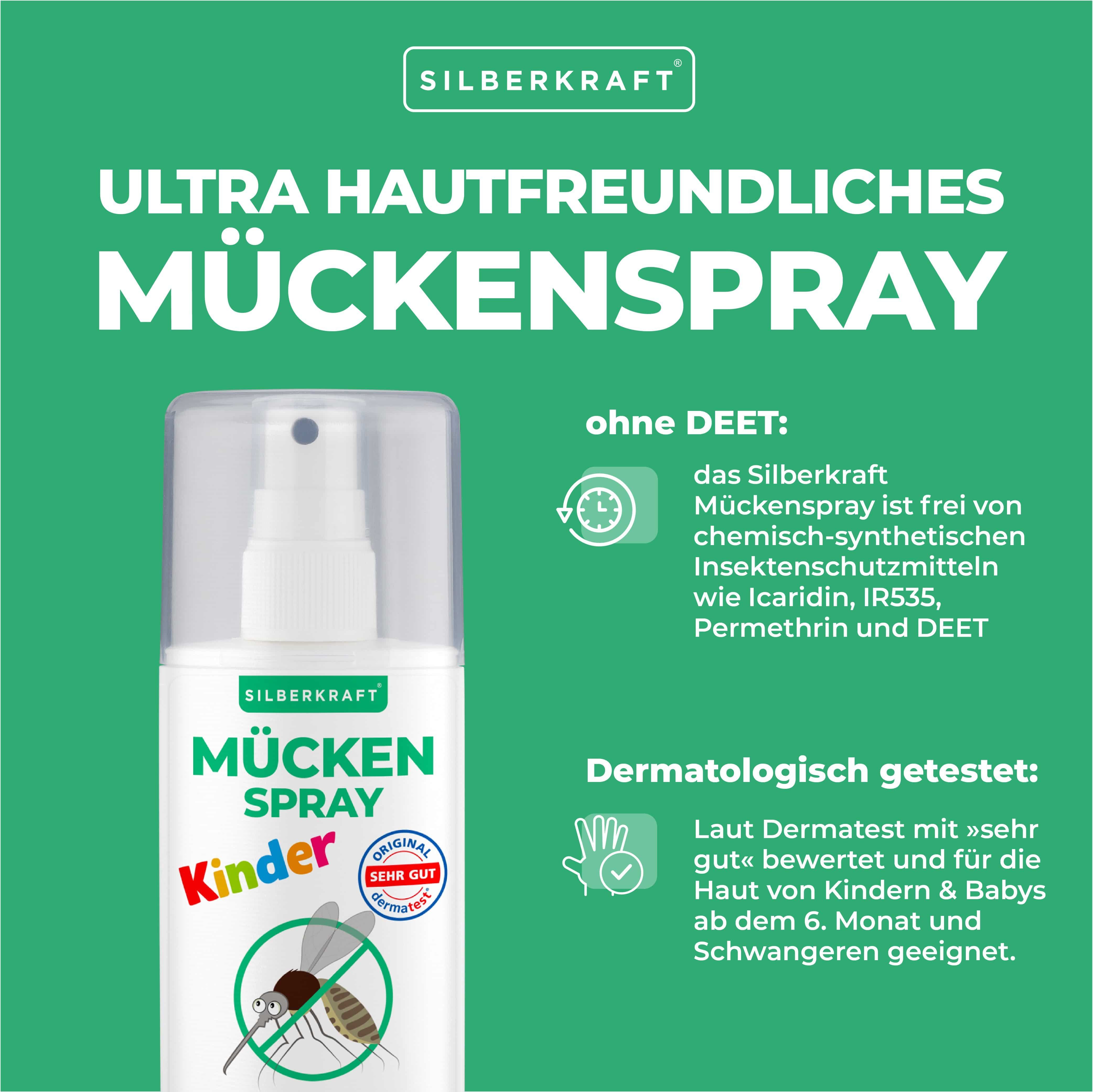 SILBERKRAFT Mückenspray für Kinder