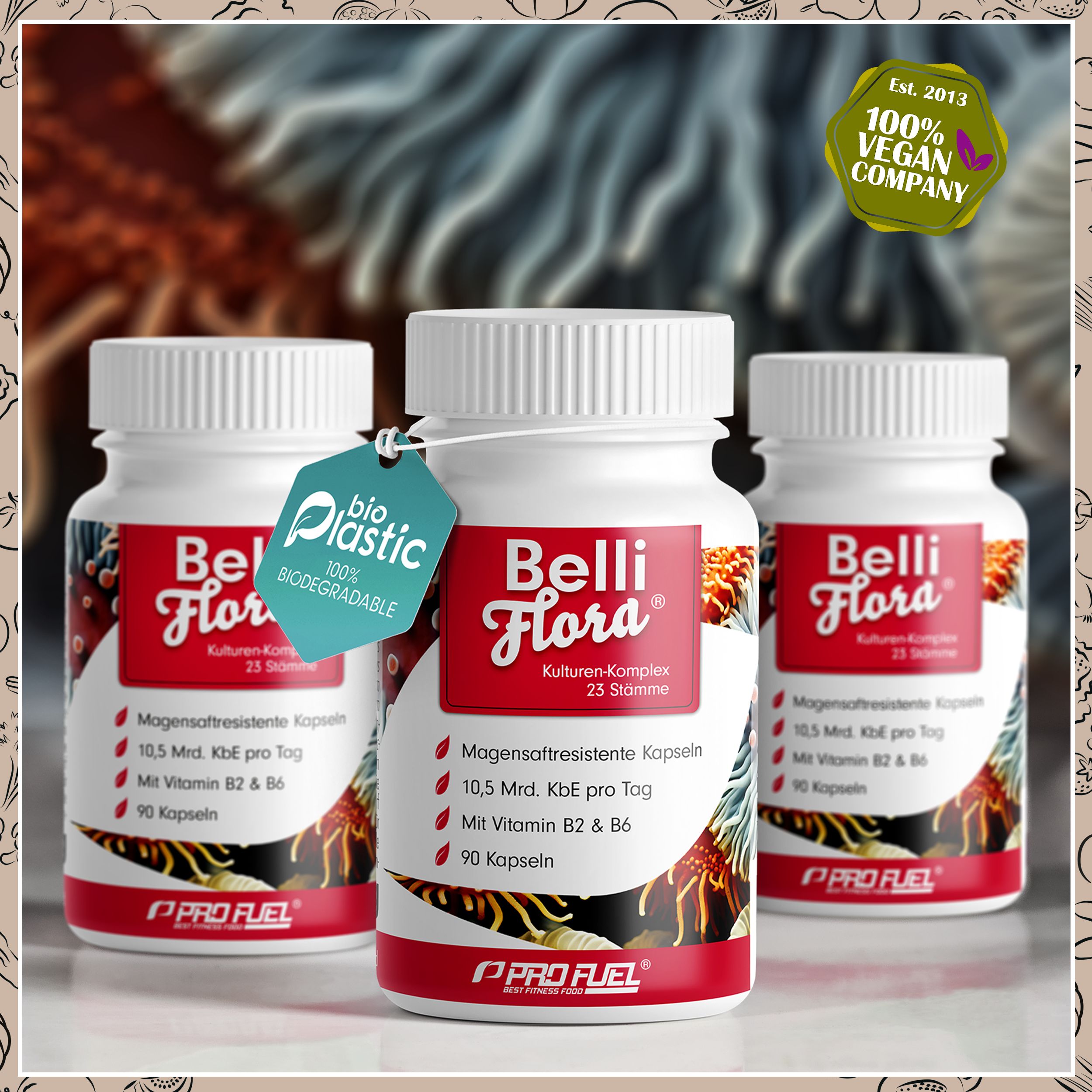 ProFuel - Belli Flora® Premium Kulturen Komplex - 84 Mrd. KBE/g - 90 Kapsel