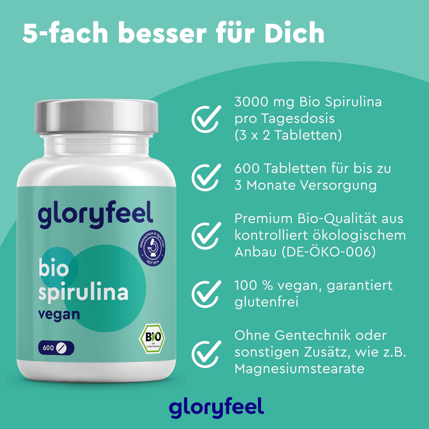 gloryfeel® Bio Spirulina Tabletten