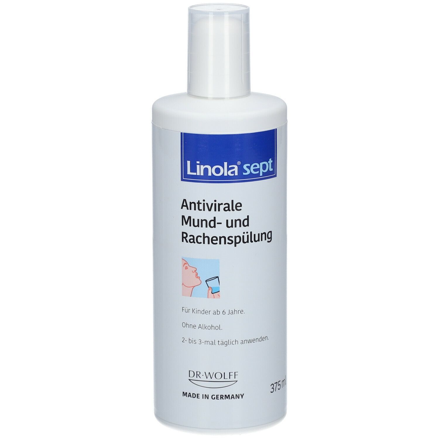Linola® sept Antivirale Mund- und Rachenspülung - Mundspülung zum Gurgeln und Spülen