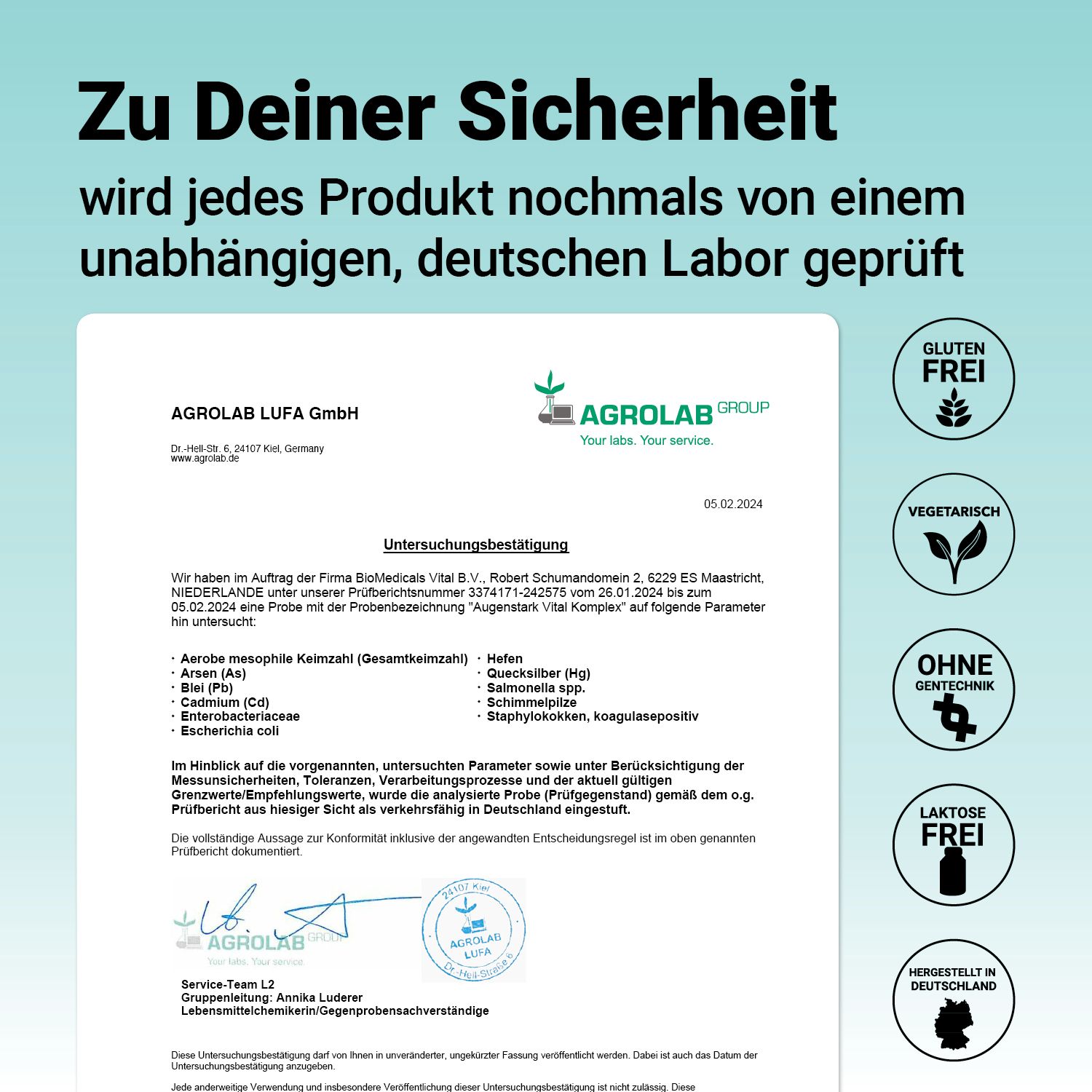 Augenvitamine Lutein Zeaxanthin Kapseln - Vitamin A - Augenstark Vital Komplex hochdosiert DocVital®