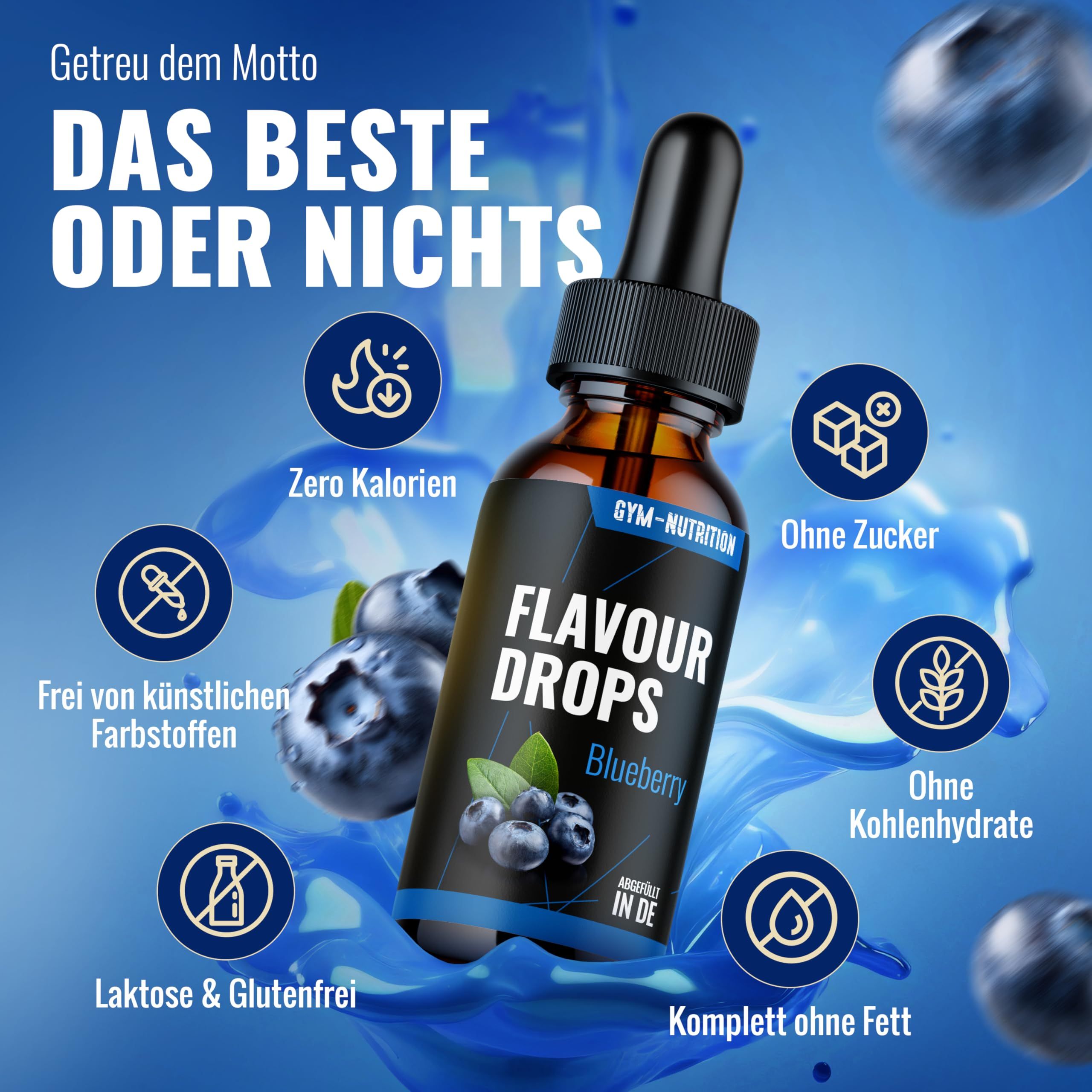 Gym Nutrition Flavour Drops Zuckerfrei Heidelbeer