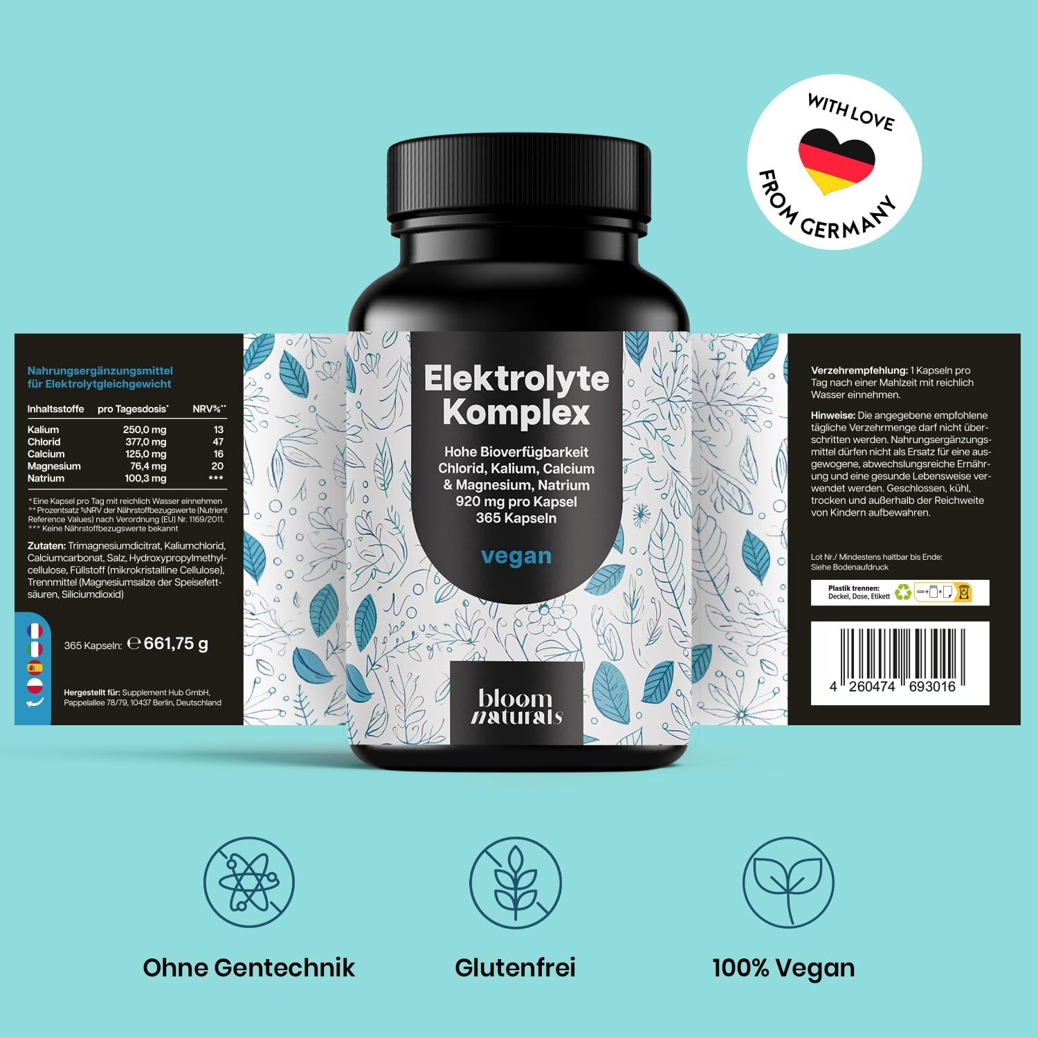 Bloom Naturals Elektrolyte Komplex Kapseln