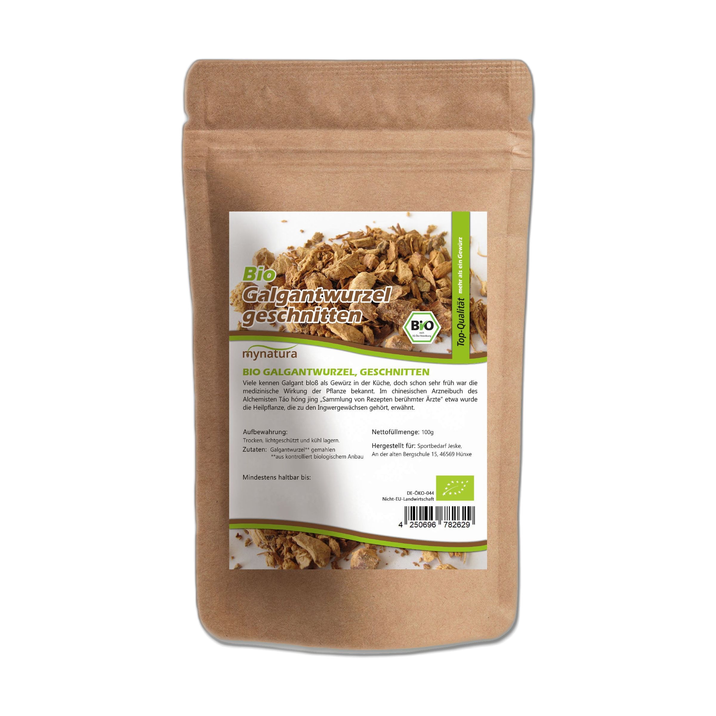 Mynatura Bio Galgantwurzel geschnitten 500 g