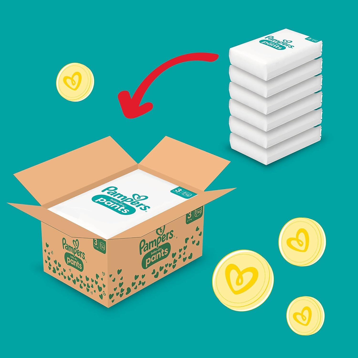 Pampers Windeln Pants Größe 5 Baby-Dry, 160 Windeln, 12kg-17kg, 360° Fit hilft, Auslaufen zu verh