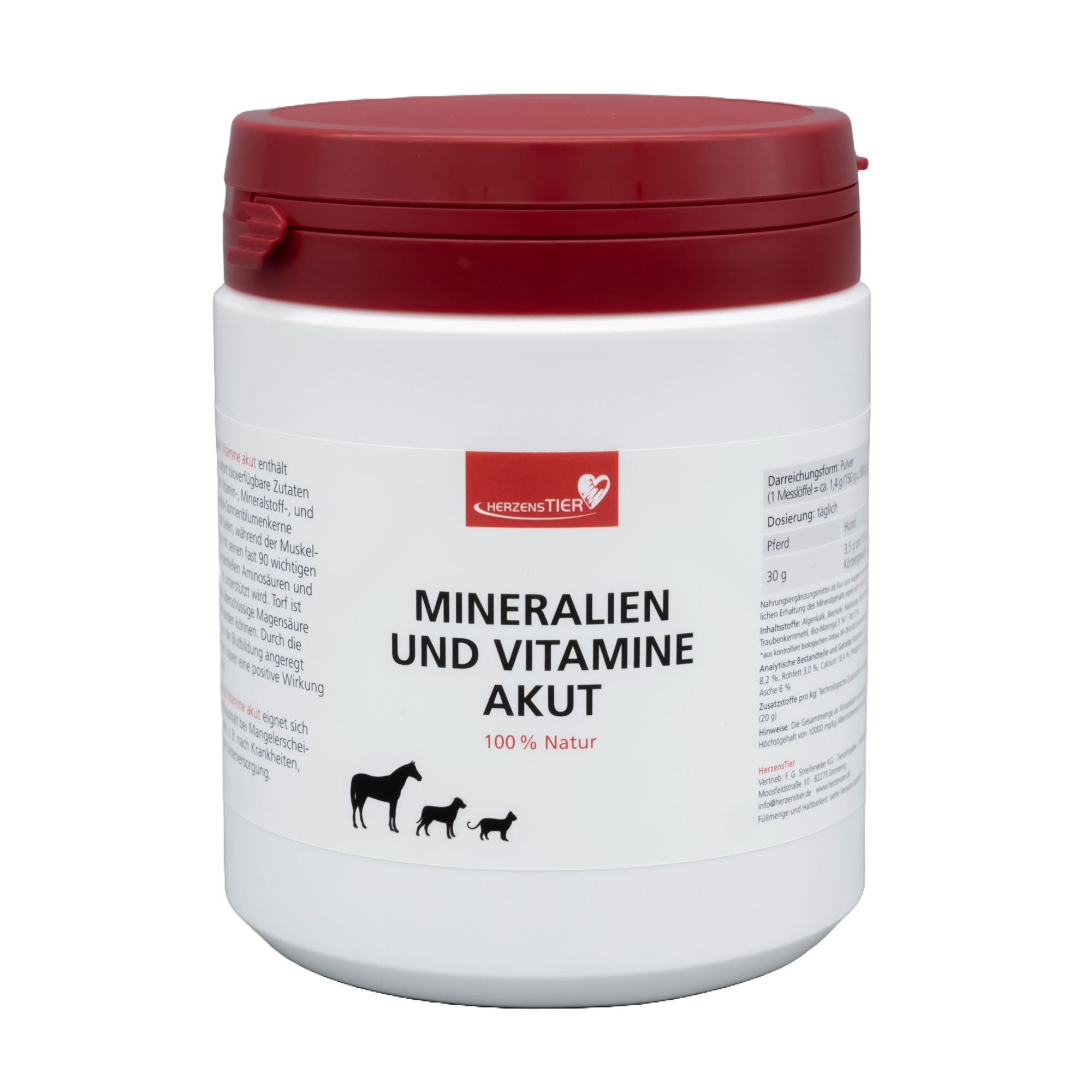 HerzensTier Mineralien und Vitamine akut für Hunde, Katzen & Pferde
