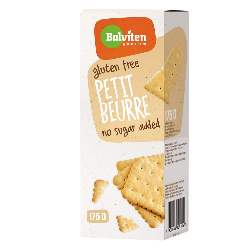 Biscotti Petit Beurre Senza Glutine e Senza Zuccheri Aggiunti - Balviten