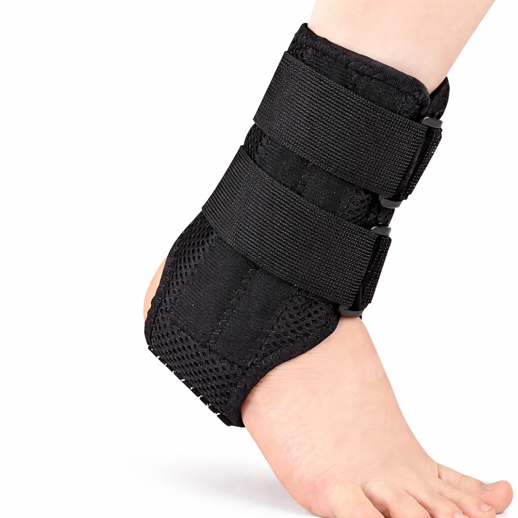 Knöchelbandage mit Federstreben, verstellbare Fußgelenkstütze Klett für Sport & Alltag 1 Pc Bandage(s)