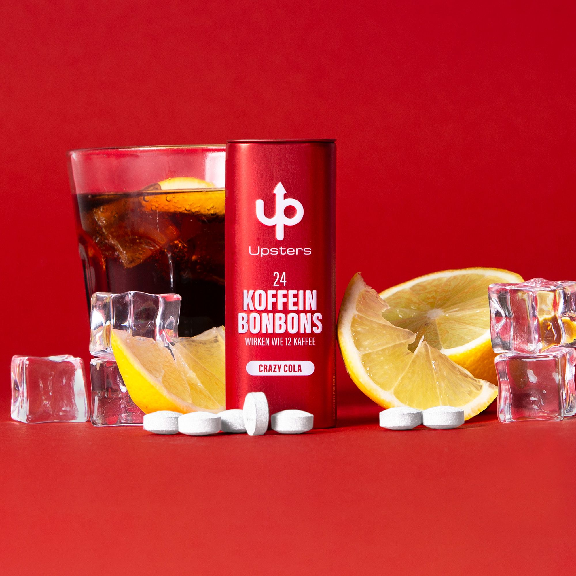 Upsters Koffeinbonbons Crazy Cola