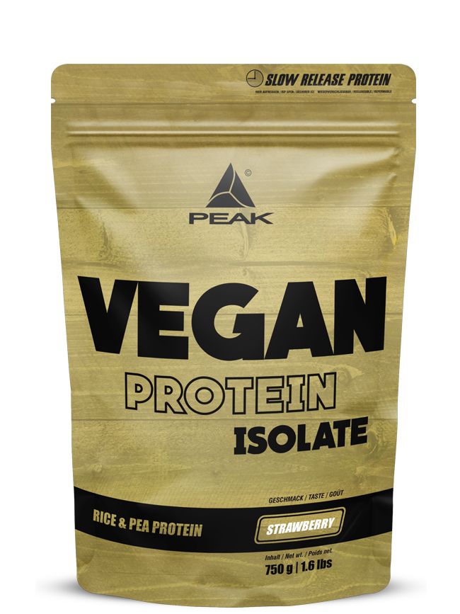 Peak Vegan Protein Isolat - Geschmack Strawberry
