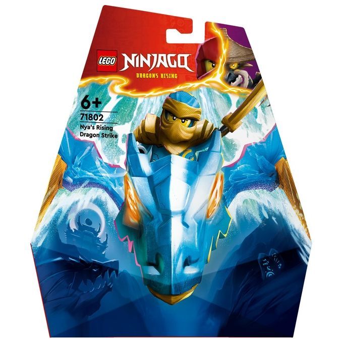 LEGO NINJAGO 71802 Attacco del Rising Dragon di Nya, Giochi per Bambini 6+ con Action Figure di Dra
