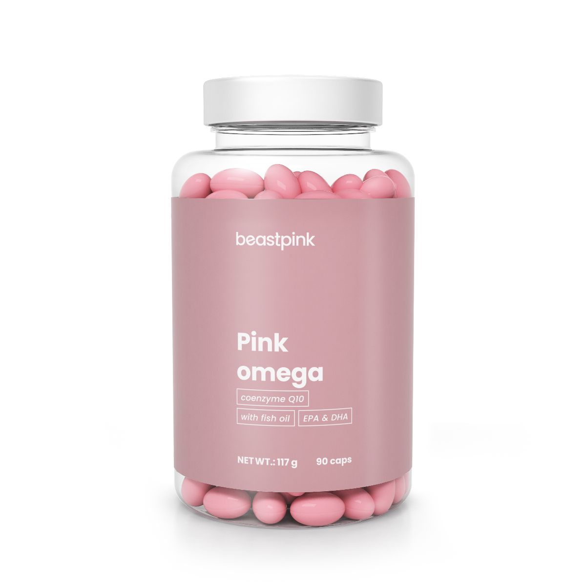 GymBeam Pink Omega Omega-3-Fischöl Kapseln 90 St