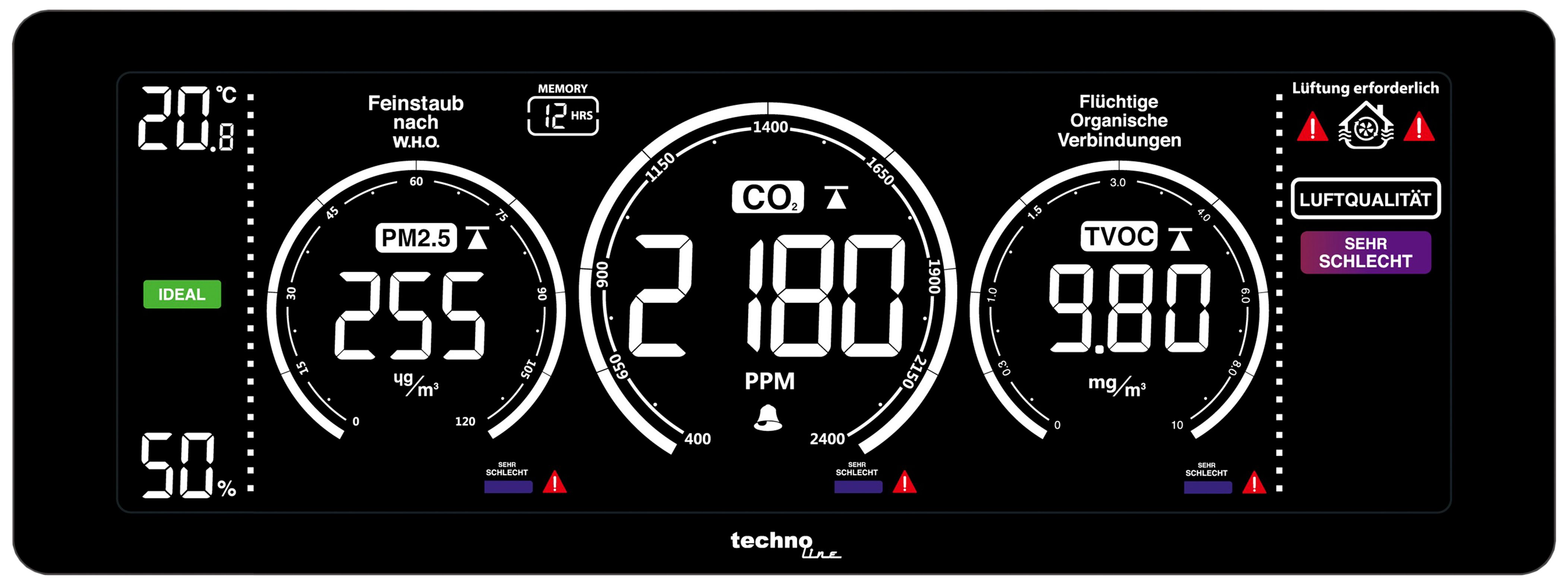 techno line CO₂-Messgerät WL 1035