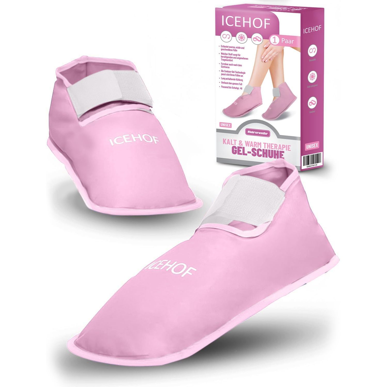 Icehof Kühlsocken mit Gel-Kühlpads 2 St Schuhe