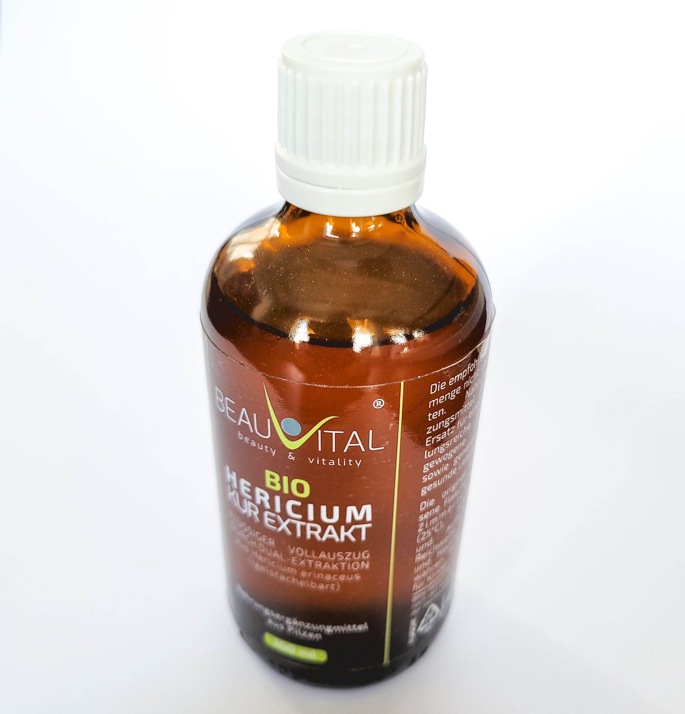 BEAUVITAL® Bio Hericium Kurextrakt | Flüssiger Vollauszug durch Dual-Extraktion