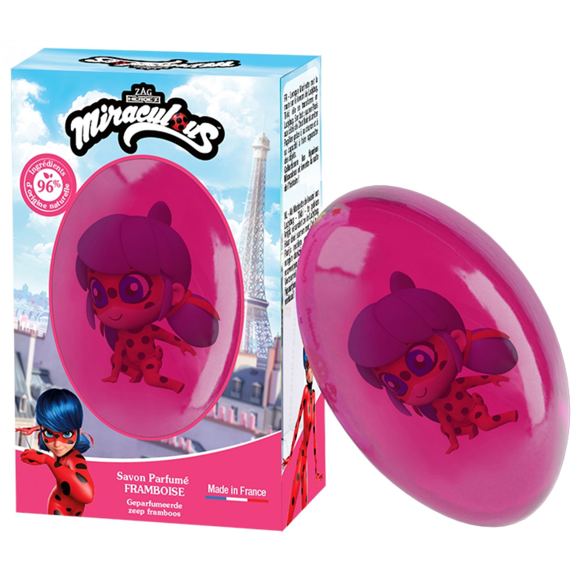 Le Comptoir du Bain Miraculous Parfümierte Seife (Duft: Himbeere Ladybug) 10x6,7x3,5 cm