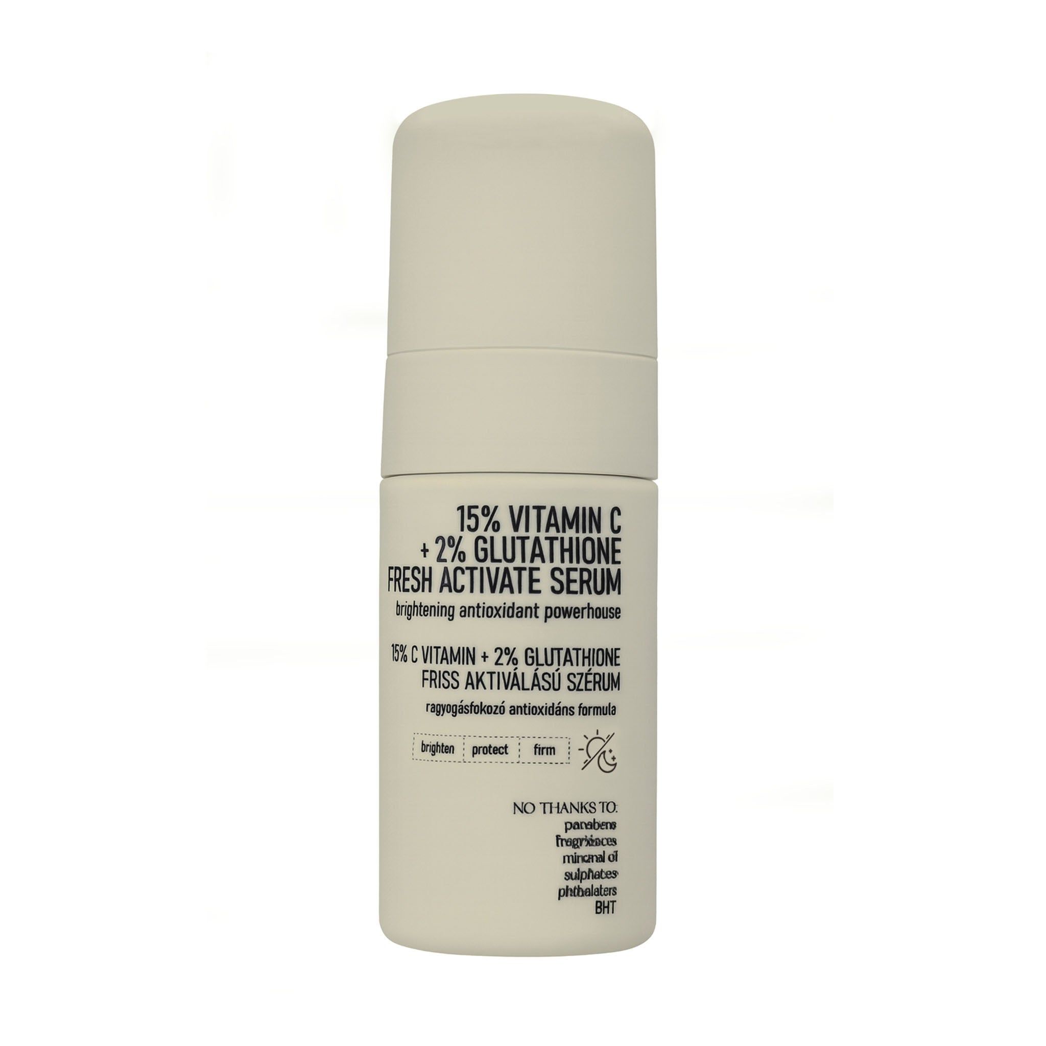Flasche mit 15% Vitamin C + 2% Glutathion Fresh Activate Serum.