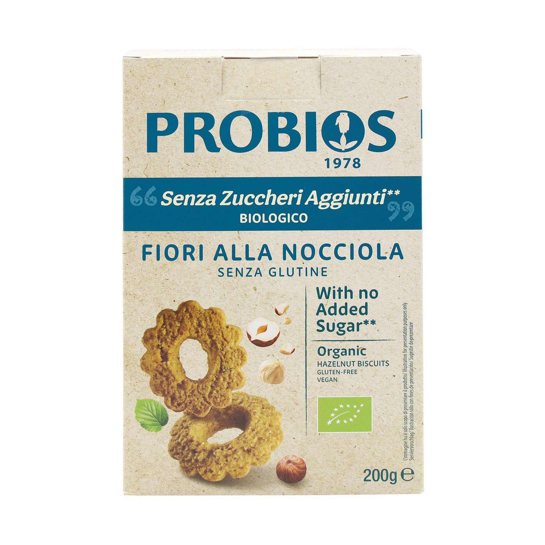 Biscotti Fiori alla Nocciola Senza Glutine - Probios