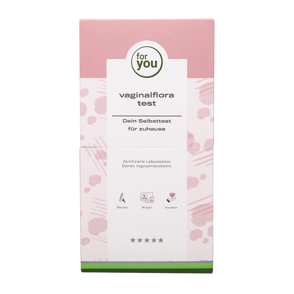 Verpackung für einen Vaginalflora Test, ein Selbsttest für zuhause.